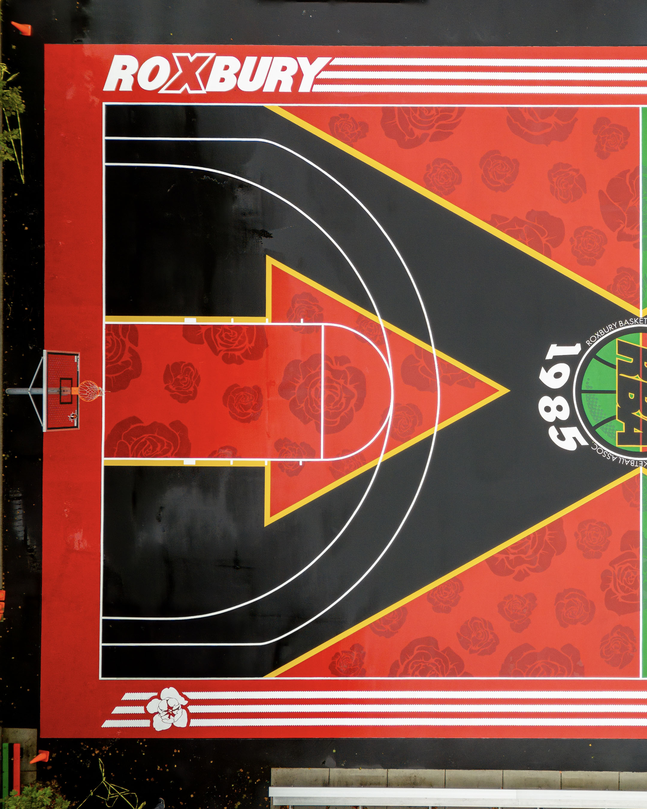 First half of completed mural