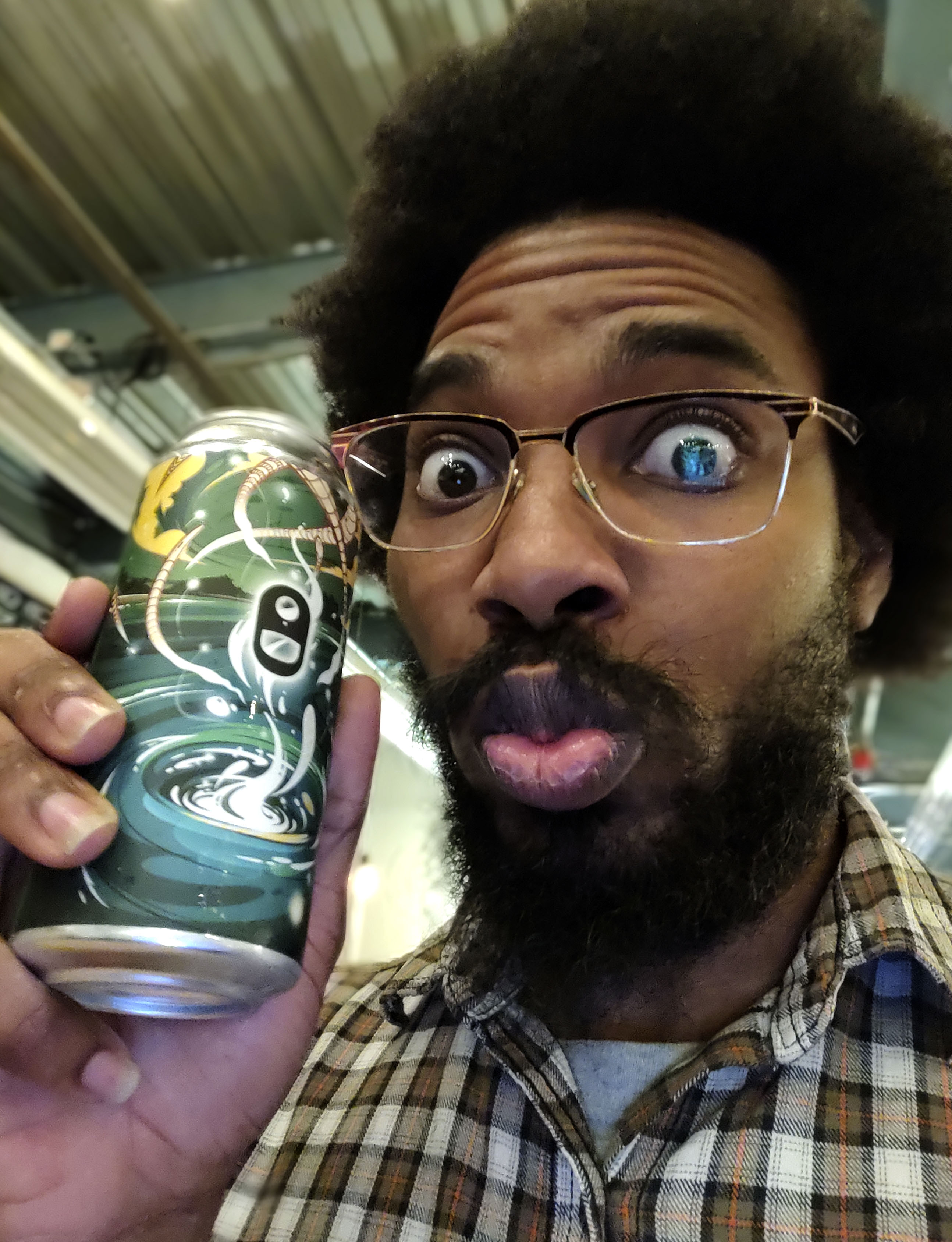 Selfie with a can of Portal Traverse