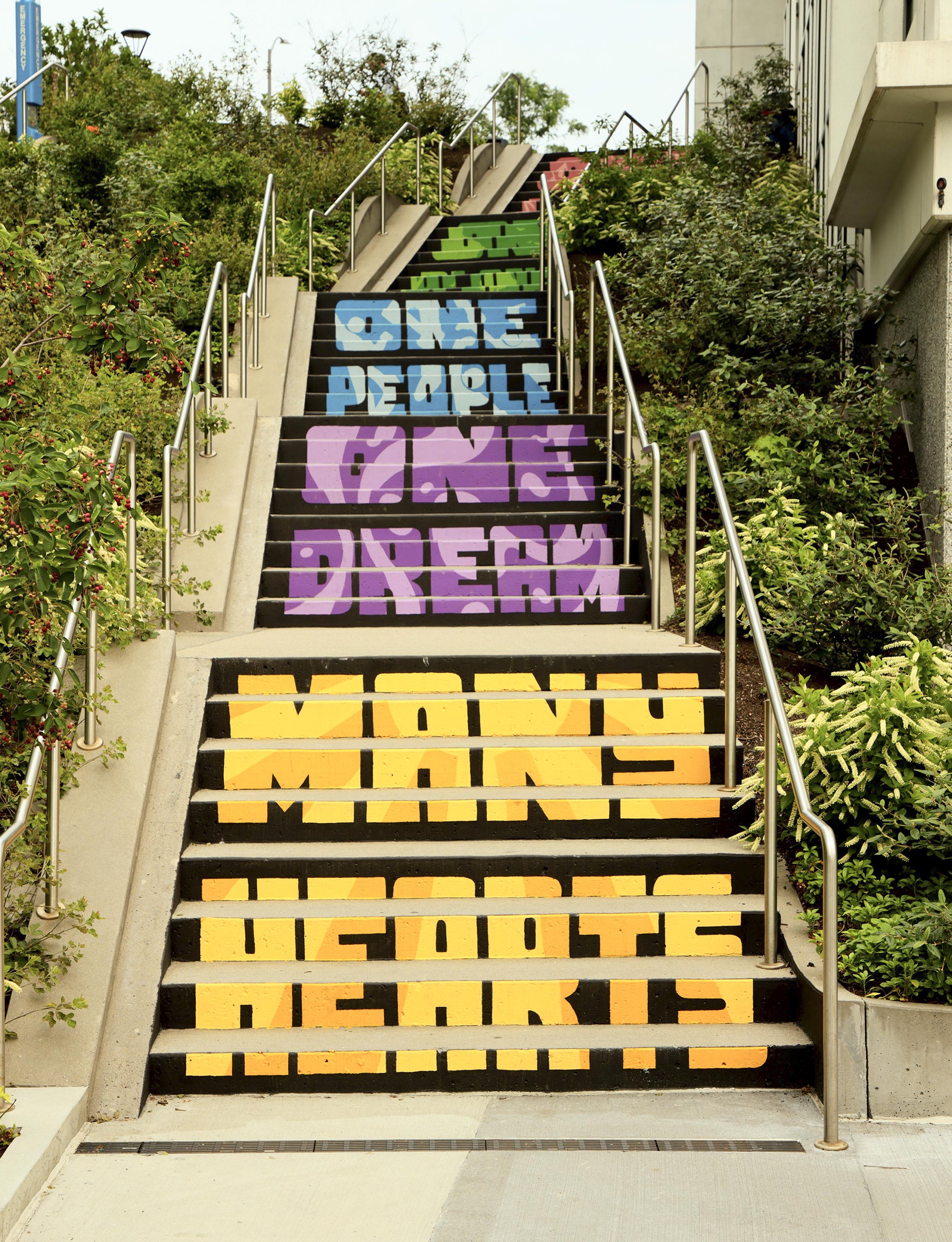 Mural on the right staircase