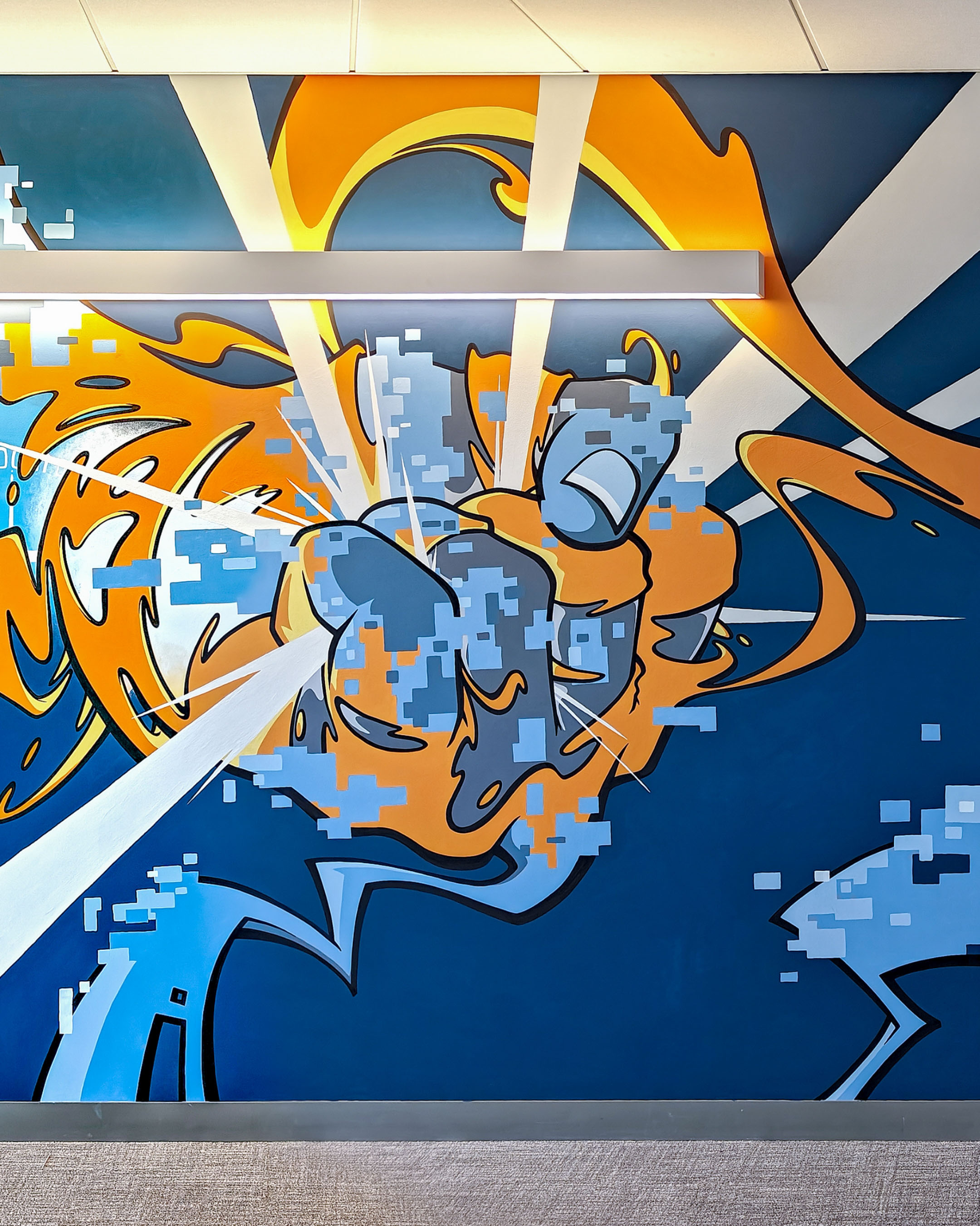 right center section of mural