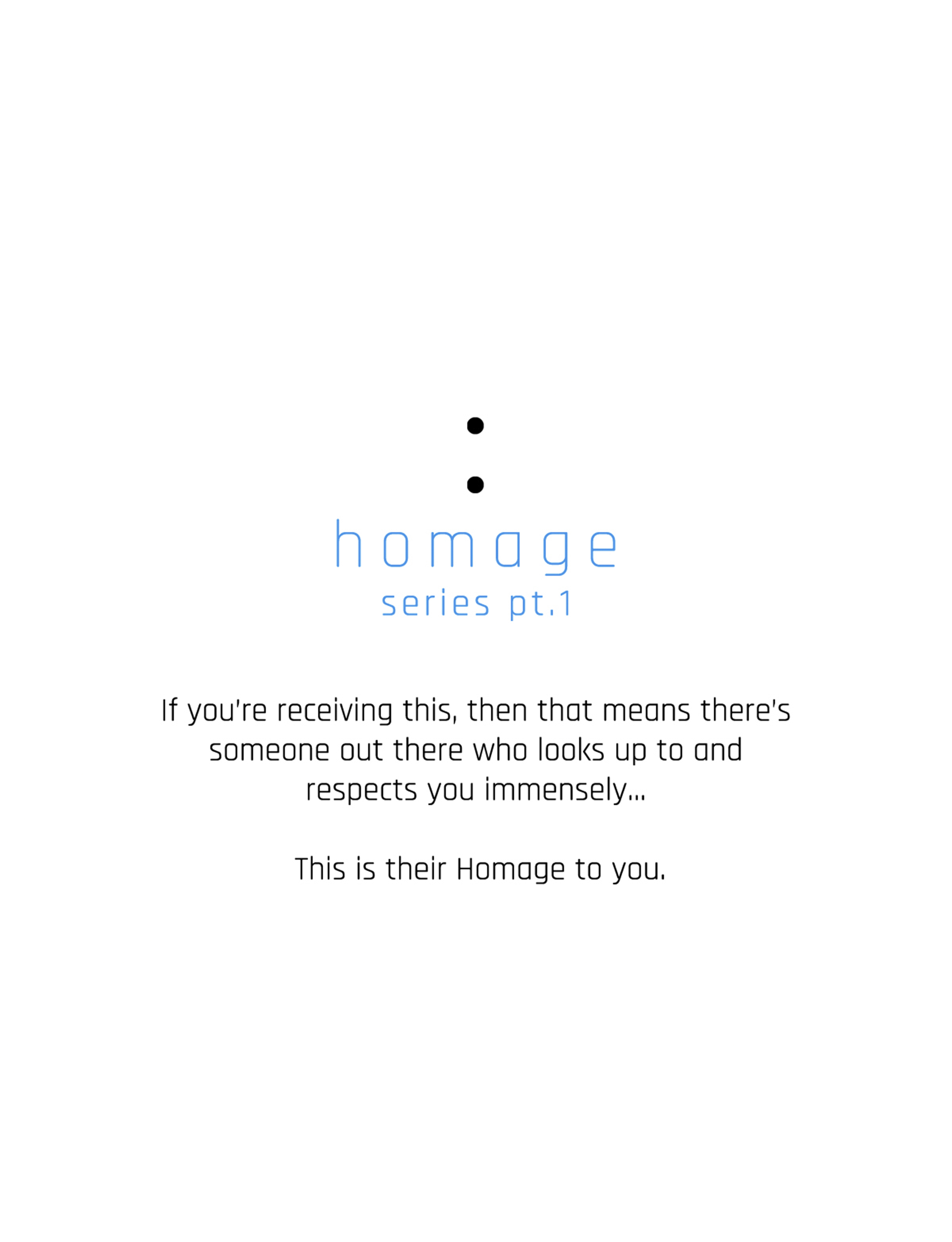 Homage pt1 message