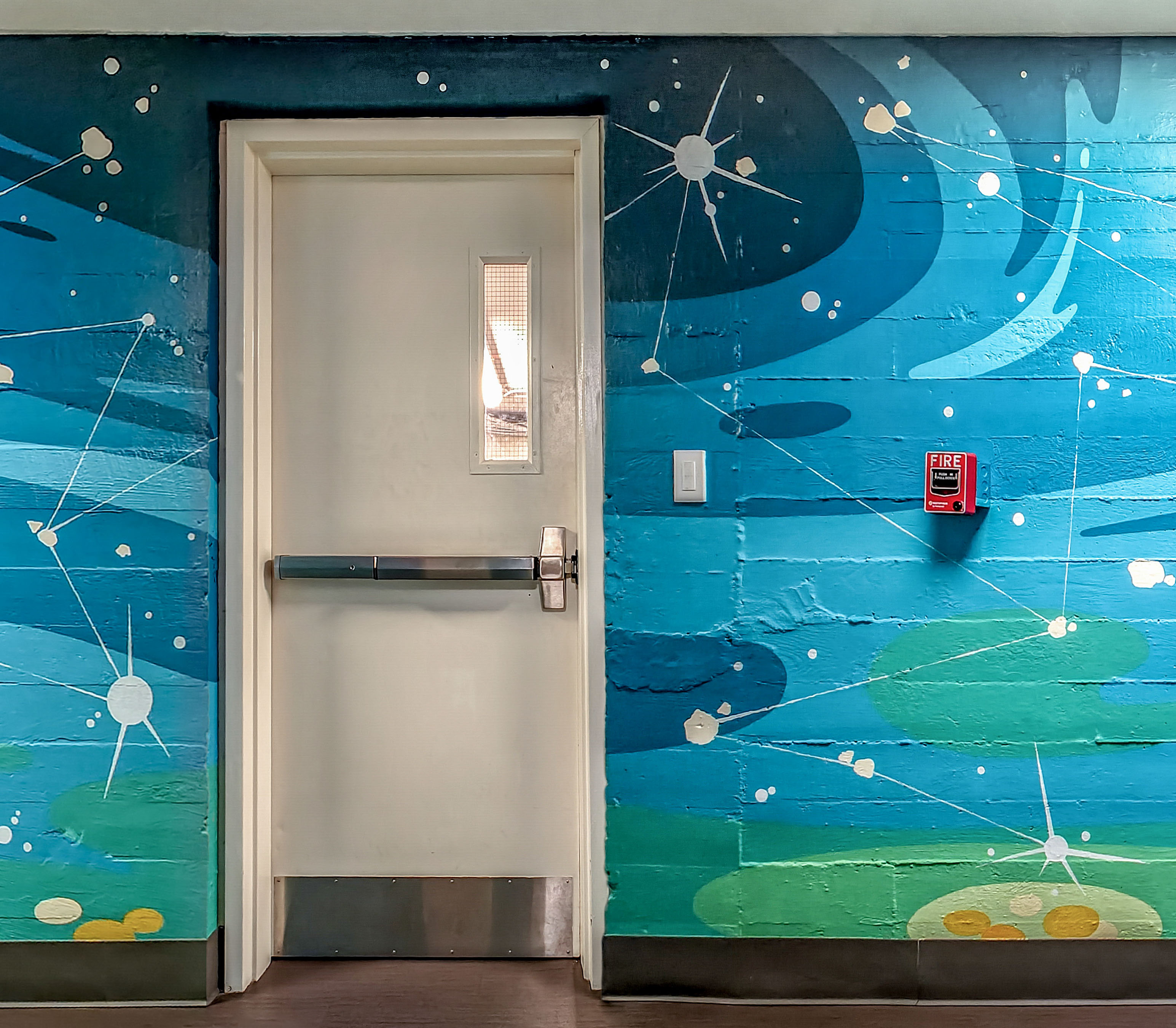 Second segment of completed mural